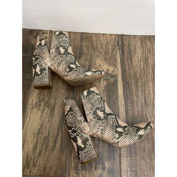 Steve Madden Size 8 Rookie Bootie Boots Snakeskin Animal Print - Picture 5 of 13